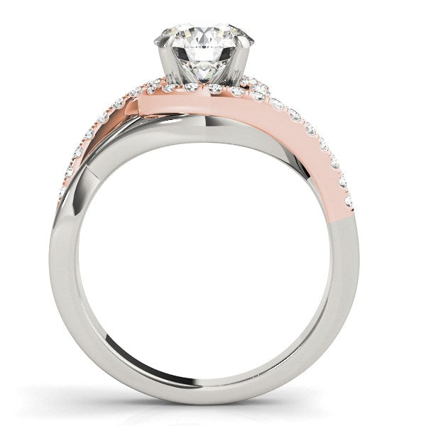 14k White And Rose Gold Bypass Diamond Engagement Ring (1 1/4 cttw) - The Best Accessory