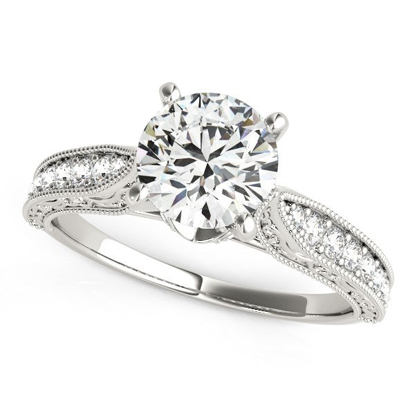 14k White Gold Antique Design Diamond Engagement Ring (1 5/8 cttw) - The Best Accessory