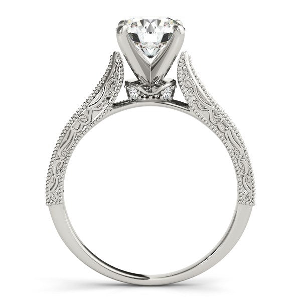14k White Gold Antique Design Diamond Engagement Ring (1 5/8 cttw) - The Best Accessory