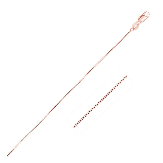 14k Rose Gold Classic Box Chain (0.45 mm) - The Best Accessory