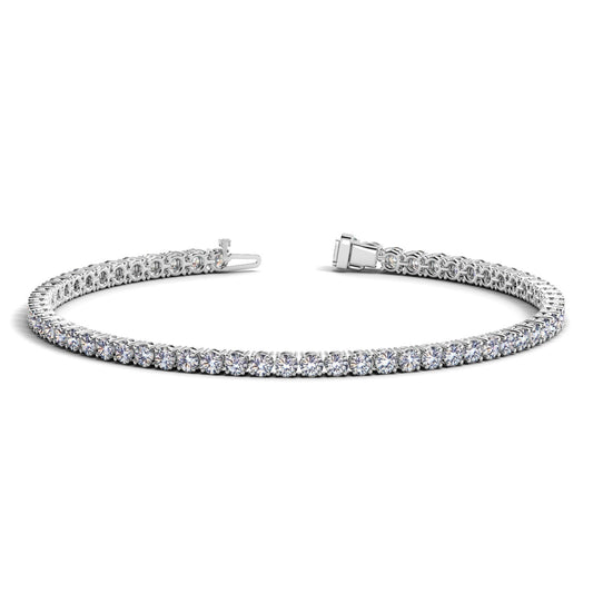 Lab Grown Round Diamond Tennis Bracelet in 14k White Gold (4 cctw F/G  VS2/SI1) - The Best Accessory