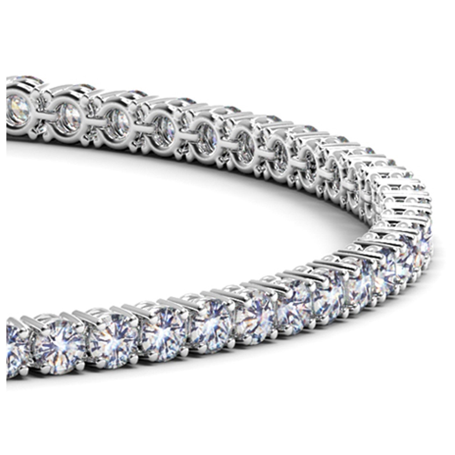 Lab Grown Round Diamond Tennis Bracelet in 14k White Gold (4 cctw F/G  VS2/SI1) - The Best Accessory