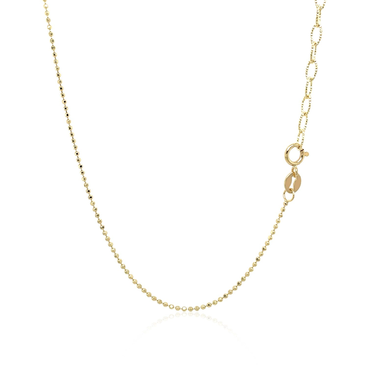 14k Yellow Gold Necklace with Round Diamond Charms - The Best Accessory