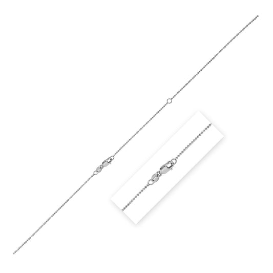 Double Extendable Bead Chain in 14k White Gold (1.00 mm) - The Best Accessory