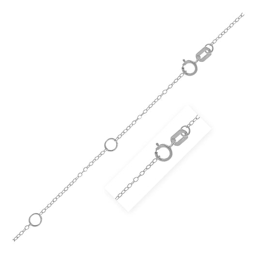 Double Extendable Piatto Chain in 14k White Gold (1.30 mm) - The Best Accessory