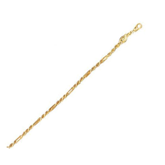 14k Yellow Gold Figa Rope Chain (3.00 mm) - The Best Accessory