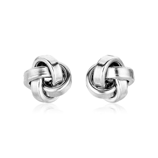 Sterling Silver Polished Love Knot Earrings(10mm) - The Best Accessory