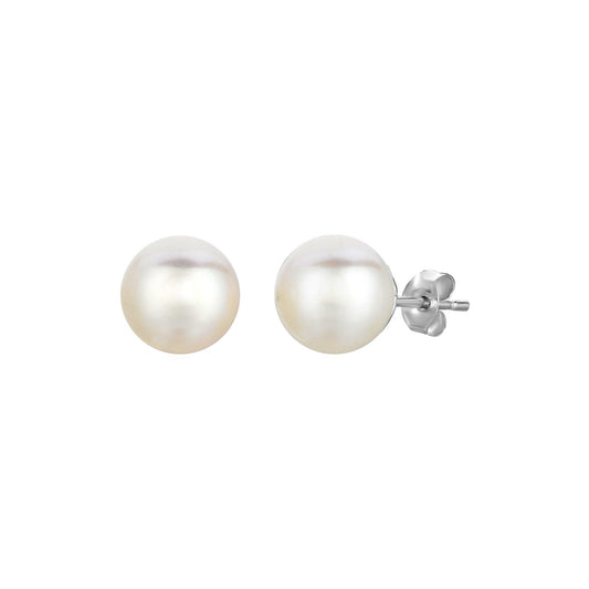 Freshwater Pearl Earrings in Sterling Silver(8mm) - The Best Accessory