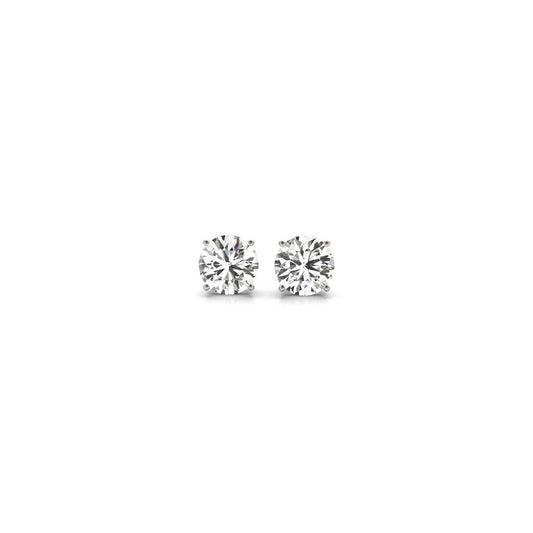 1/2 cttw Lab Grown Round Diamond Stud Earrings 14k White Gold (G/VS2) - The Best Accessory