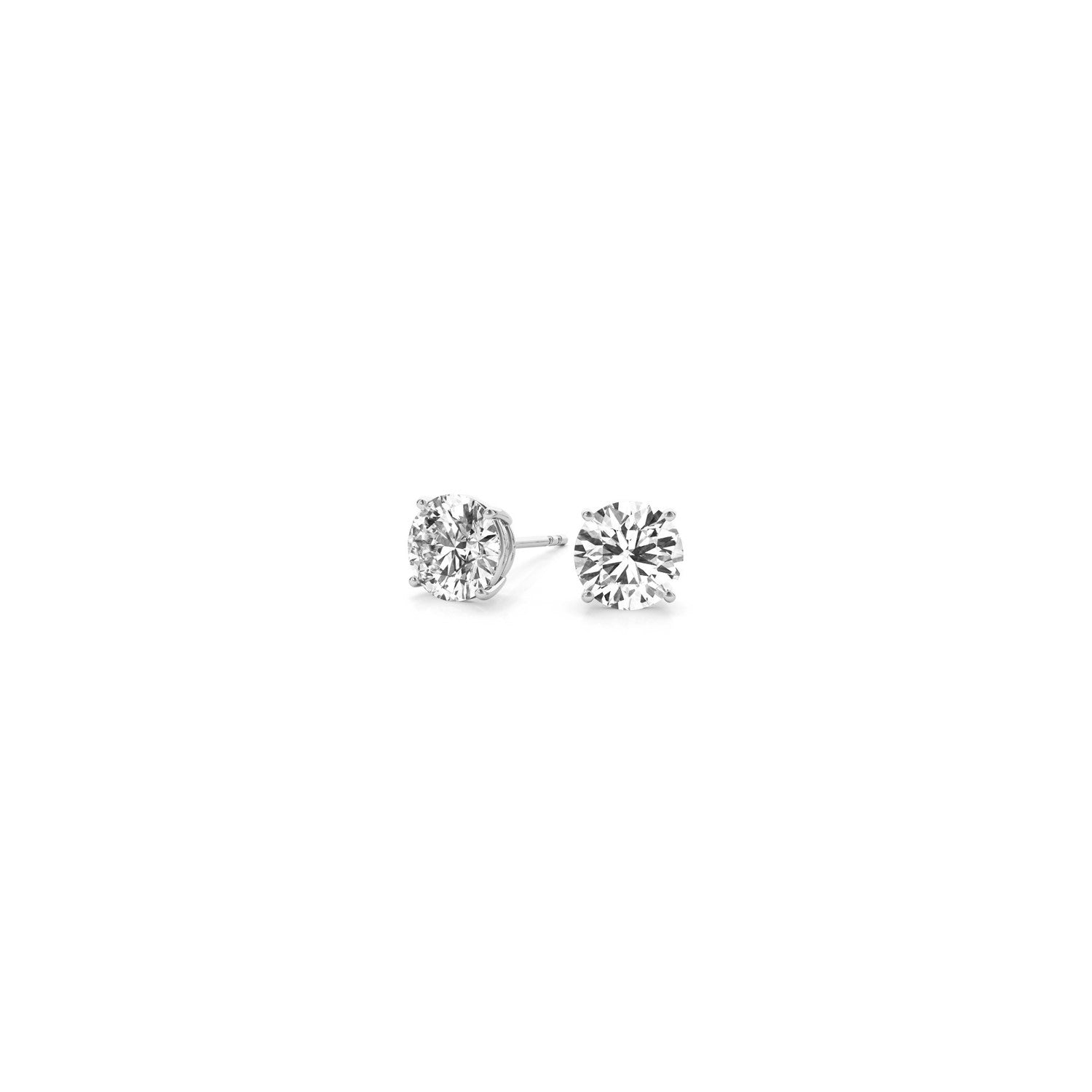 1/2 cttw Lab Grown Round Diamond Stud Earrings 14k White Gold (G/VS2) - The Best Accessory