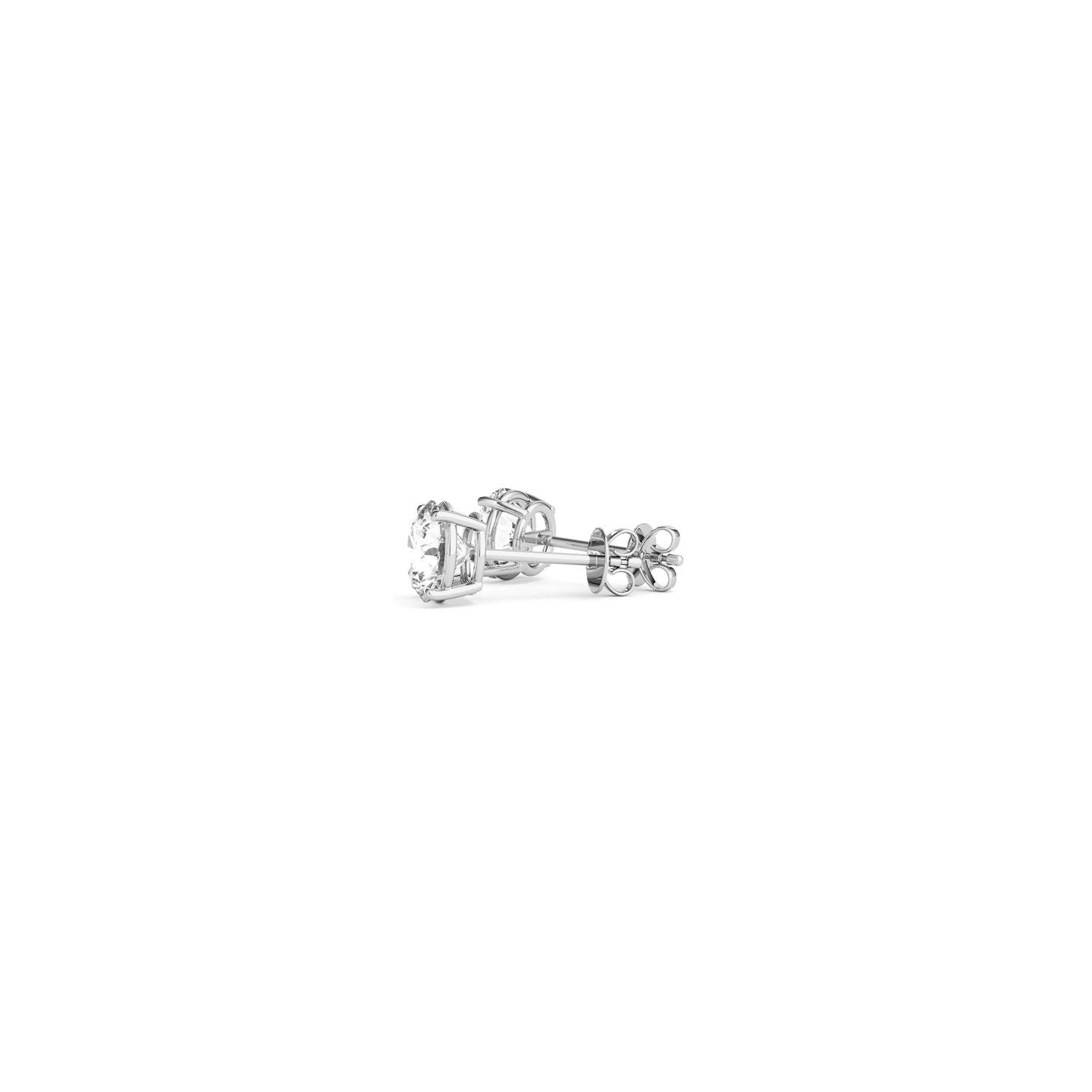 1/2 cttw Lab Grown Round Diamond Stud Earrings 14k White Gold (G/VS2) - The Best Accessory