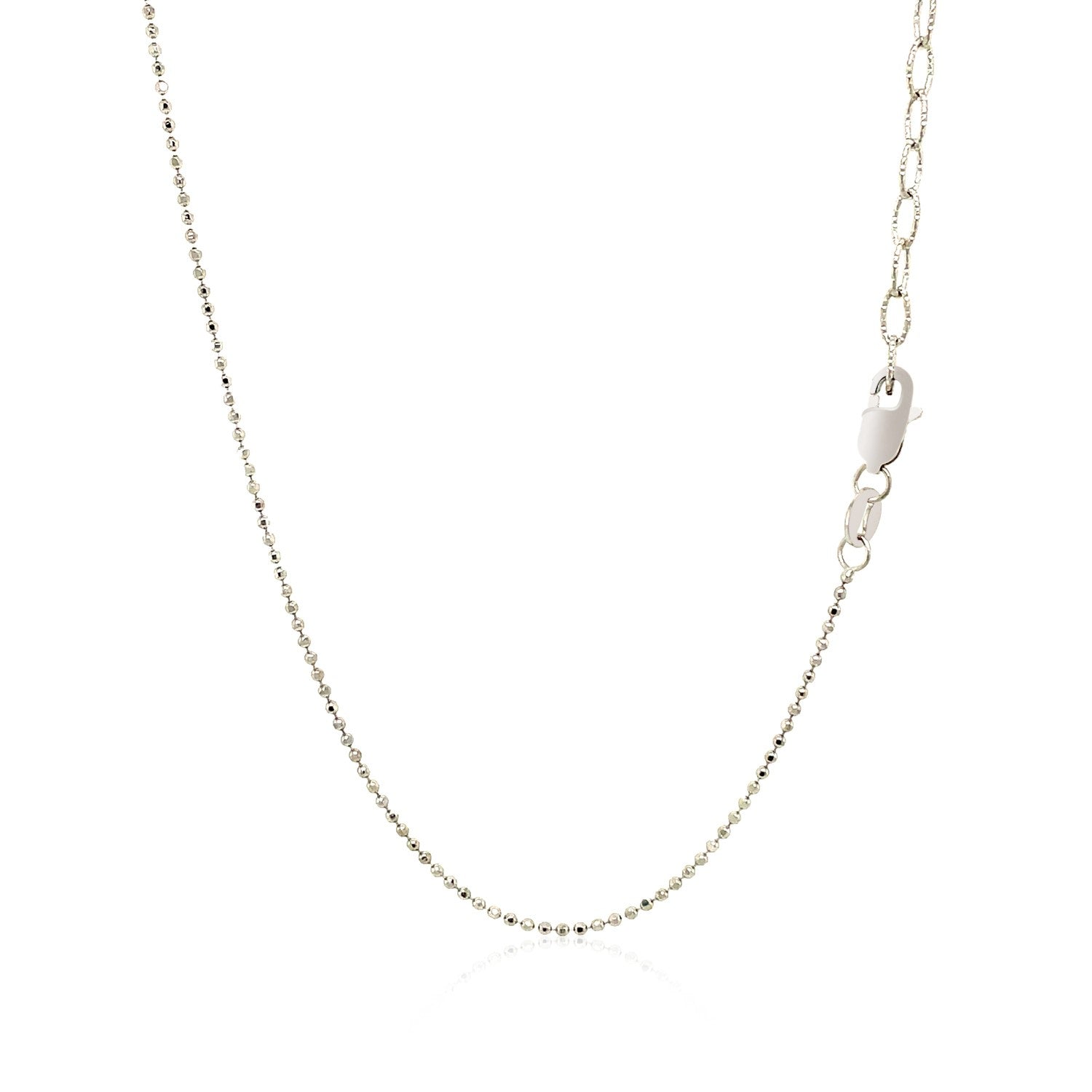 14k White Gold Necklace with Round Diamond Charms - The Best Accessory