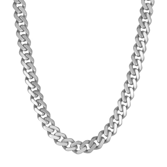 14k White Gold 22 inch Polished Curb Chain Necklace - The Best Accessory