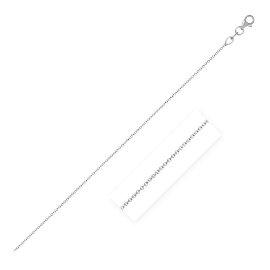 Double Extendable Cable Chain in 14k White Gold (1.00 mm) - The Best Accessory