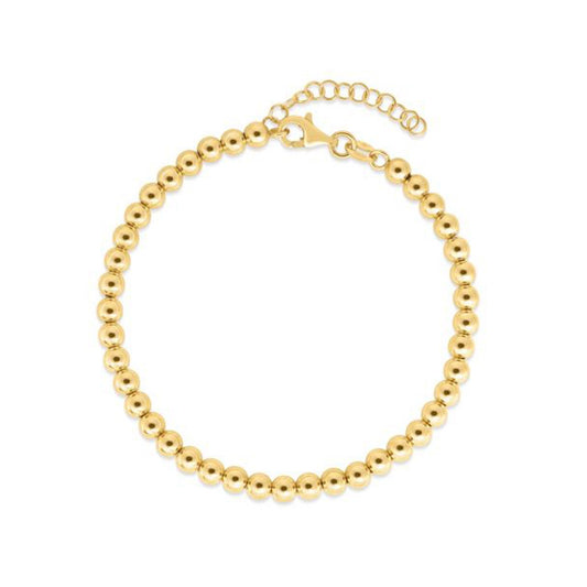 14k Yellow Gold Bead Chain Necklace(4mm) - The Best Accessory