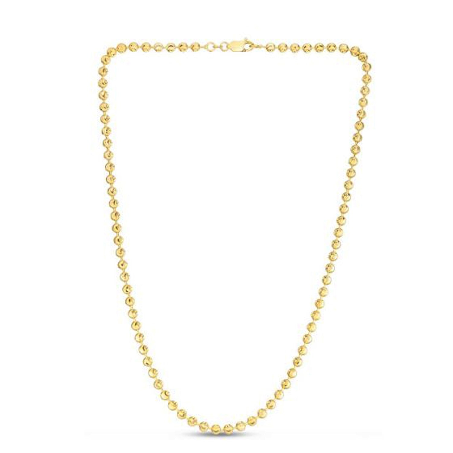 Moon Cut Bead Chain in 14k Yellow Gold (4.00 mm) - The Best Accessory
