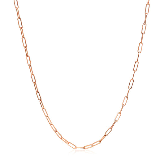 14k Rose Gold Adjustable Paperclip Chain (1.50 mm) - The Best Accessory