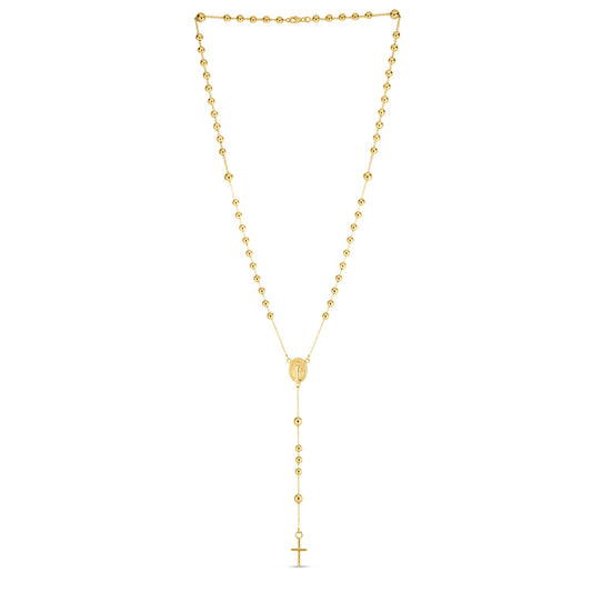 14K Yellow Gold Rosary Necklace - The Best Accessory