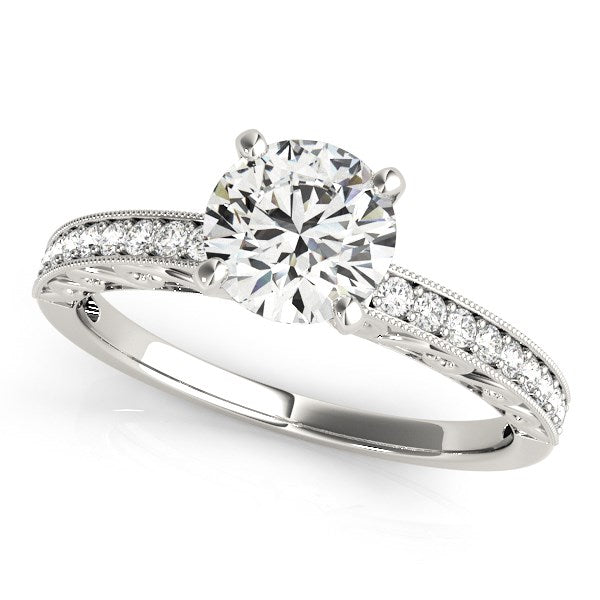 14k White Gold Antique Style Diamond Engagement Ring (1 1/8 cttw) - The Best Accessory