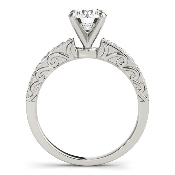 14k White Gold Antique Style Diamond Engagement Ring (1 1/8 cttw) - The Best Accessory