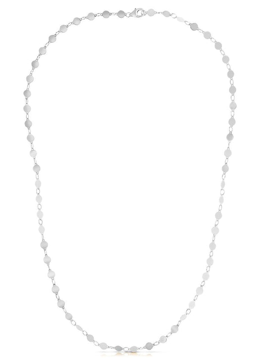 14k White Gold Necklace with Polished Circles - The Best Accessory