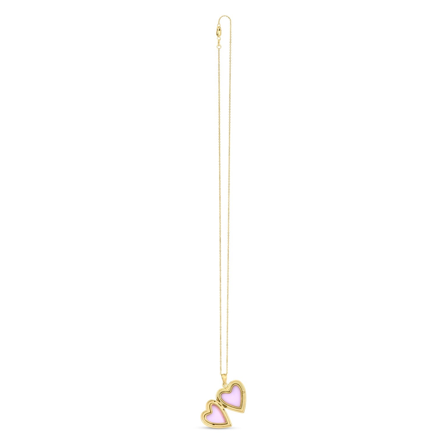 14k Yellow Gold Diamond Heart Locket Necklace - The Best Accessory