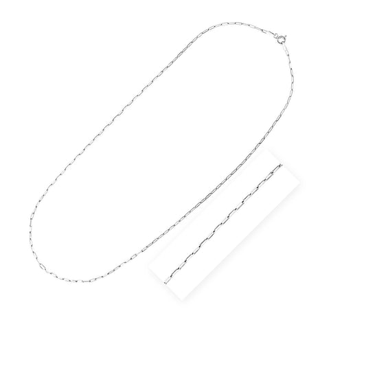 Sterling Silver Rhodium Plated Paperclip Chain (1.80 mm) - The Best Accessory