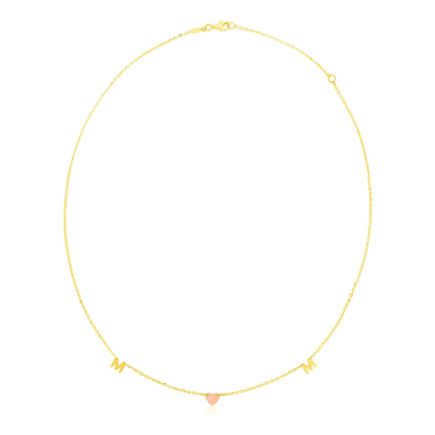 14k Yellow and Rose Gold Mom Necklace - The Best Accessory