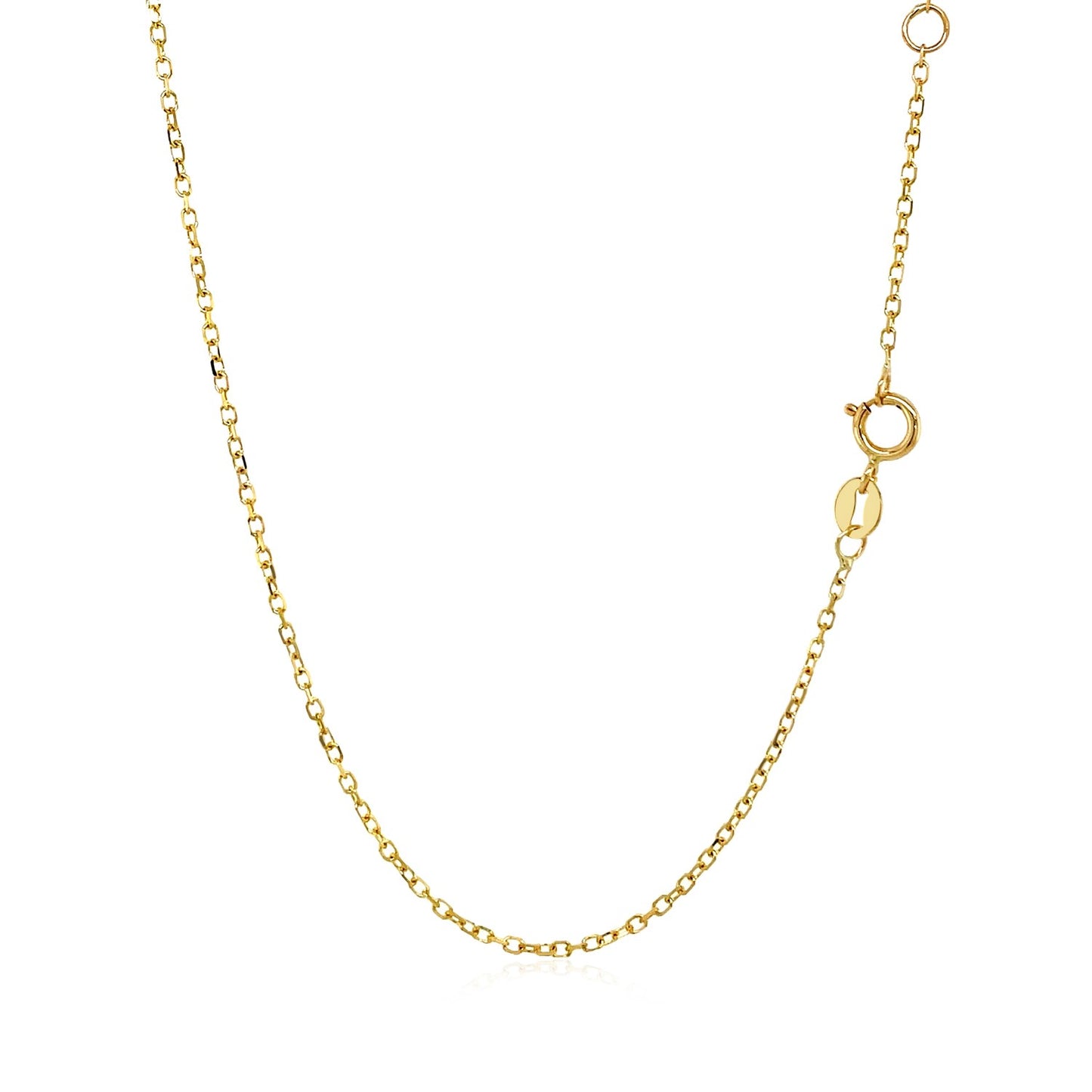 14k Yellow Gold 17 inch Necklace with Round White Topaz - The Best Accessory