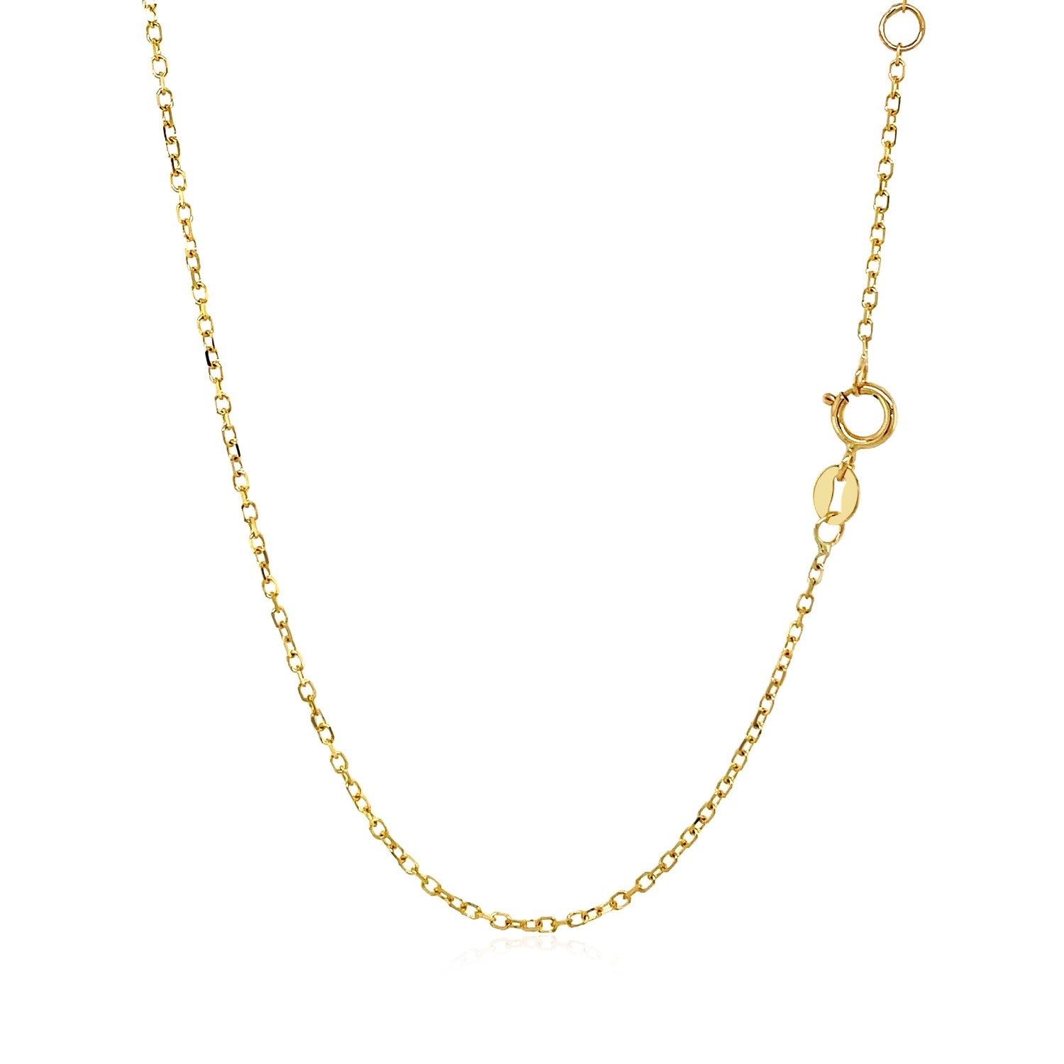 14k Yellow Gold 17 inch Necklace with Round White Topaz - The Best Accessory