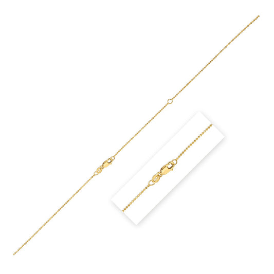 Double Extendable Bead Chain in 14k Yellow Gold (1.00 mm) - The Best Accessory