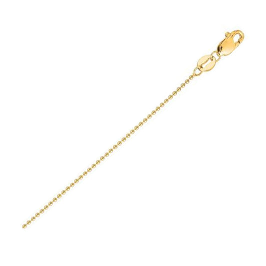 14k Yellow Gold Bead Chain (2.50 mm) - The Best Accessory