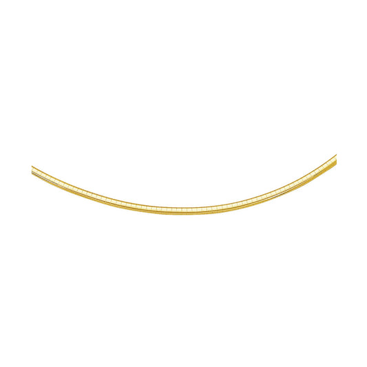14k Yellow Gold Chain in a Classic Omega (3.00 mm) - The Best Accessory