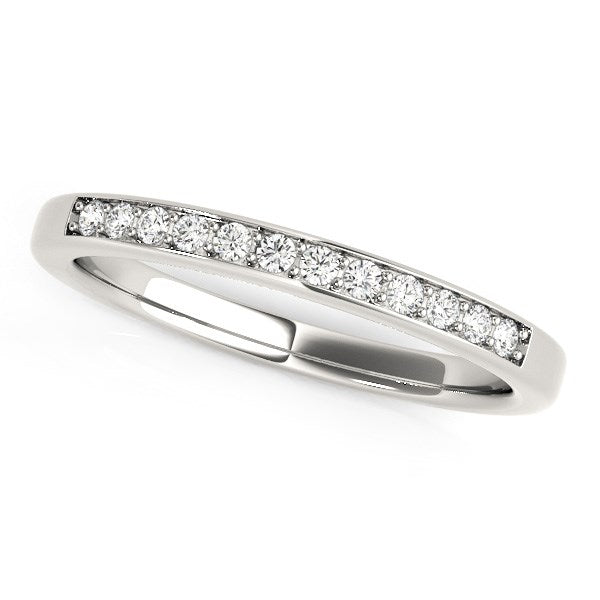 14k White Gold Diamond Wedding Band (1/8 cttw) - The Best Accessory