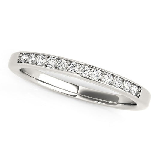 14k White Gold Diamond Wedding Band (1/8 cttw) - The Best Accessory