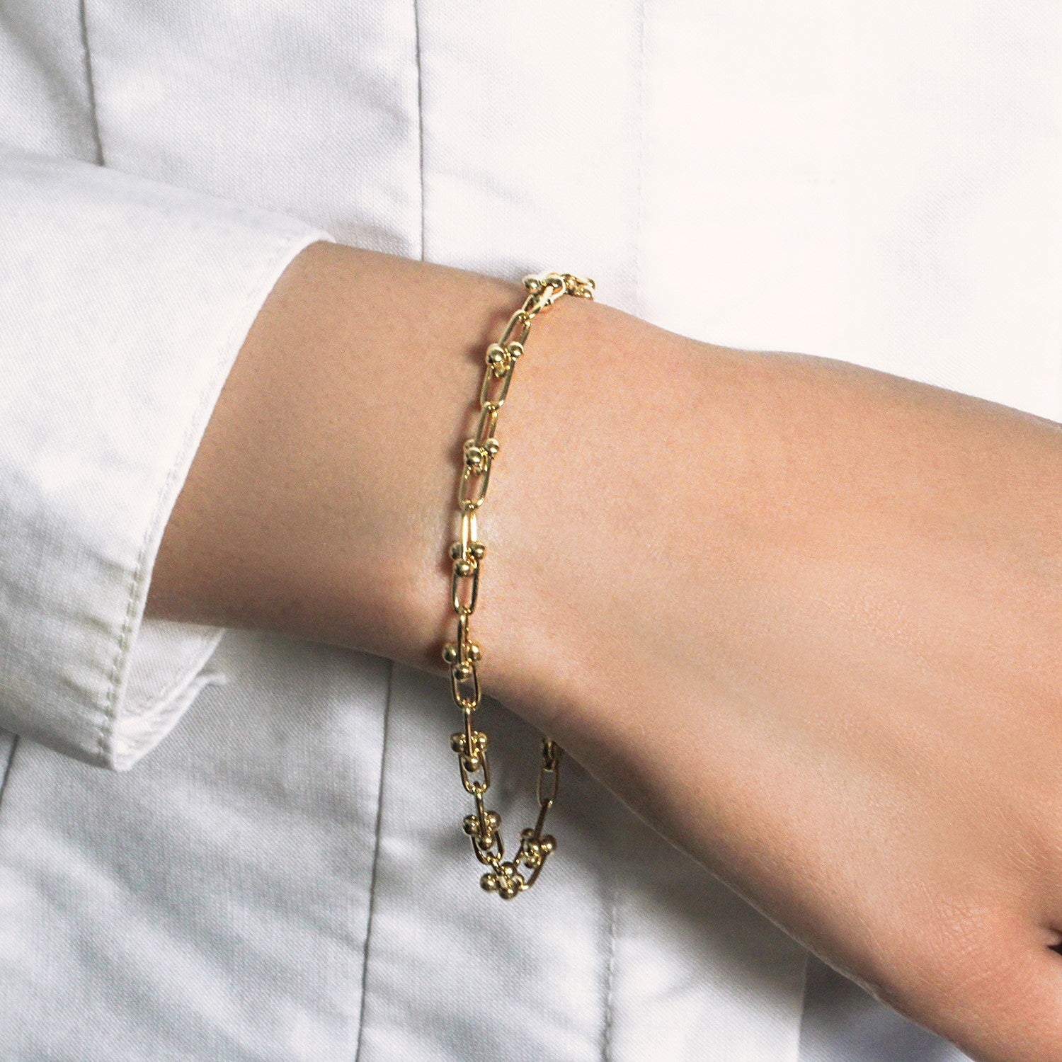 14k Yellow Gold 7 1/2 inch Jax Chain Bracelet (3.00 mm) - The Best Accessory