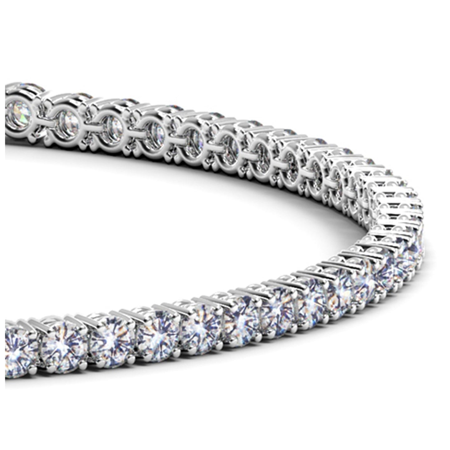 Lab Grown Round Diamond Tennis Bracelet in 14k White Gold (3 cctw F/G  VS2/SI1) - The Best Accessory