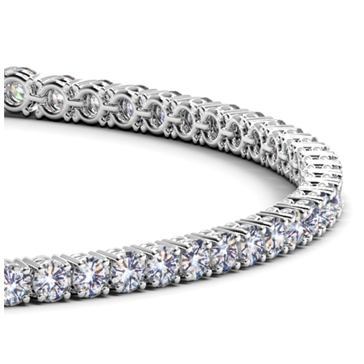 Lab Grown Round Diamond Tennis Bracelet in 14k White Gold (3 cctw F/G  VS2/SI1) - The Best Accessory