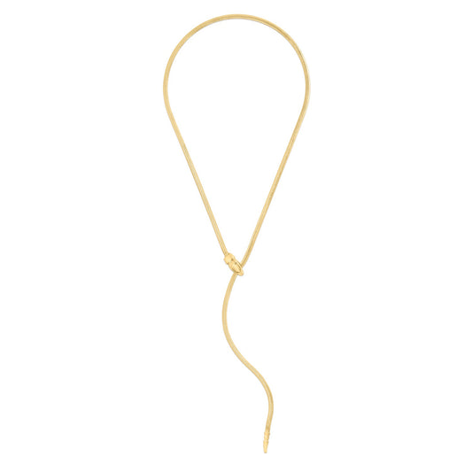14k Yellow Gold Serpent Necklace - The Best Accessory
