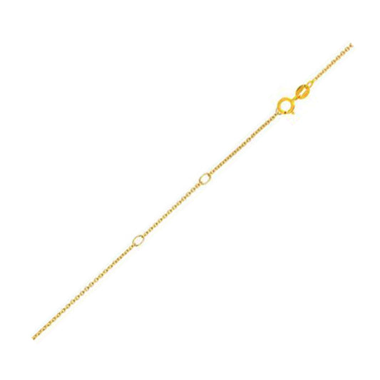 Double Extendable Diamond Cut Cable Chain in Yellow Gold (0.87 mm) - The Best Accessory