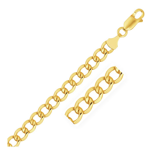 10k Yellow Gold Curb Chain (6.20 mm) - The Best Accessory
