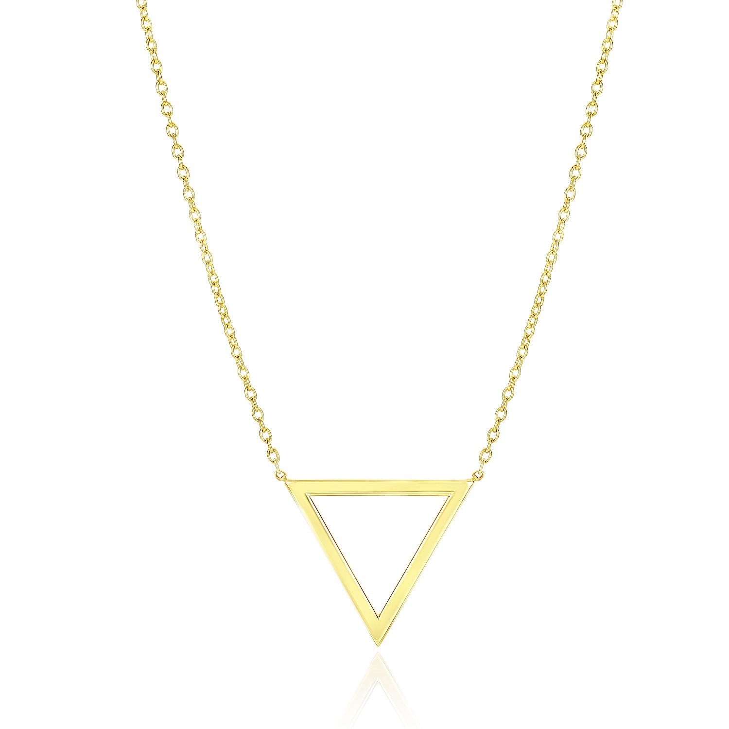 14k Yellow Gold Delta Symbol Chain Necklace - The Best Accessory