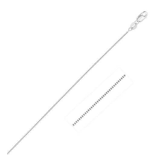10k White Gold Classic Box Chain (0.45 mm) - The Best Accessory