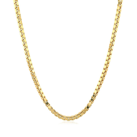 14k Yellow Gold Semi Solid Box Chain (2.10 mm) - The Best Accessory