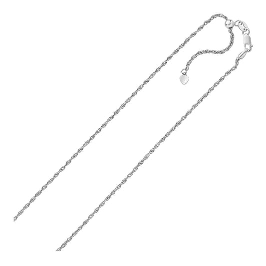 Sterling Silver 1.5mm Adjustable Rope Chain (1.50 mm) - The Best Accessory