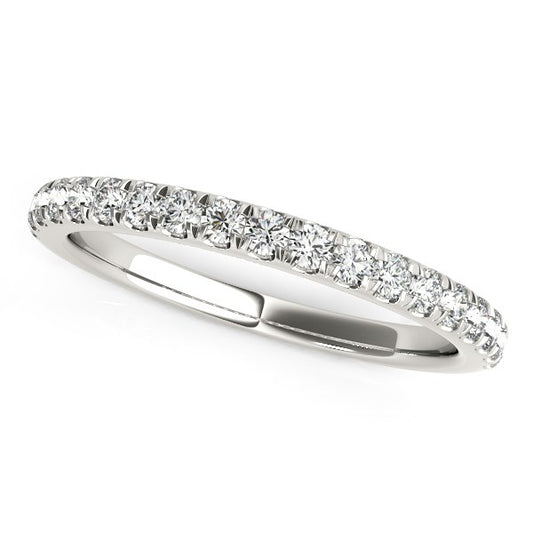 14k White Gold Pave Set Diamond Wedding Ring (1/4 cttw) - The Best Accessory