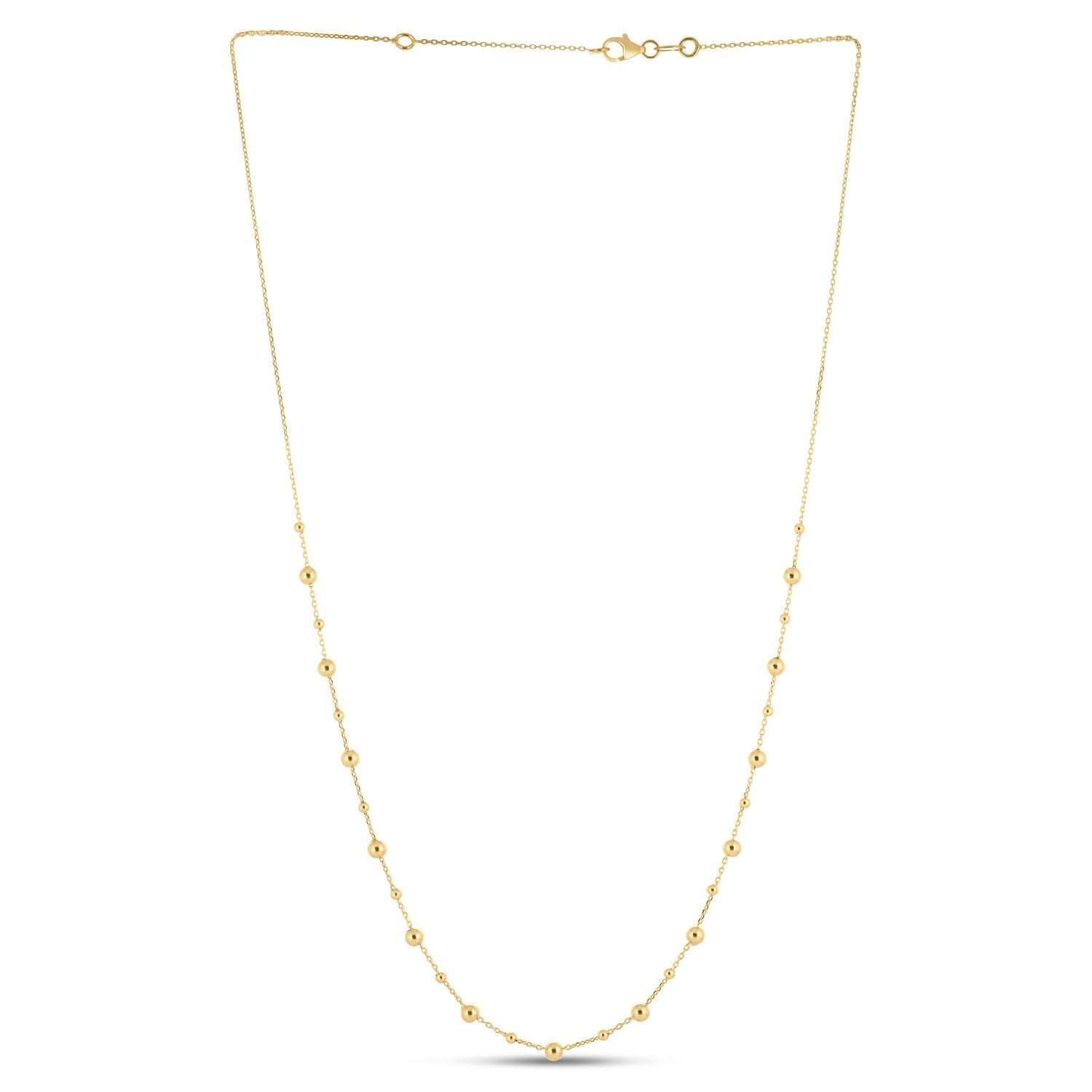 14k Yellow Gold Bead Necklace - The Best Accessory
