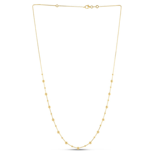 14k Yellow Gold Bead Necklace - The Best Accessory