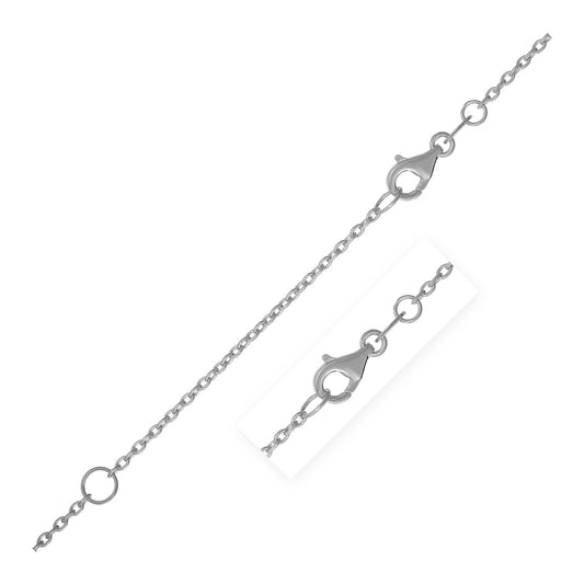 Extendable Cable Chain in 14k White Gold (1.20 mm) - The Best Accessory