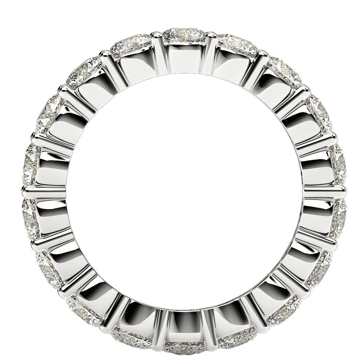 Round Cut Lab Grown Diamond Eternity Ring in 14k White Gold (2 cttw FG/VS2) - The Best Accessory